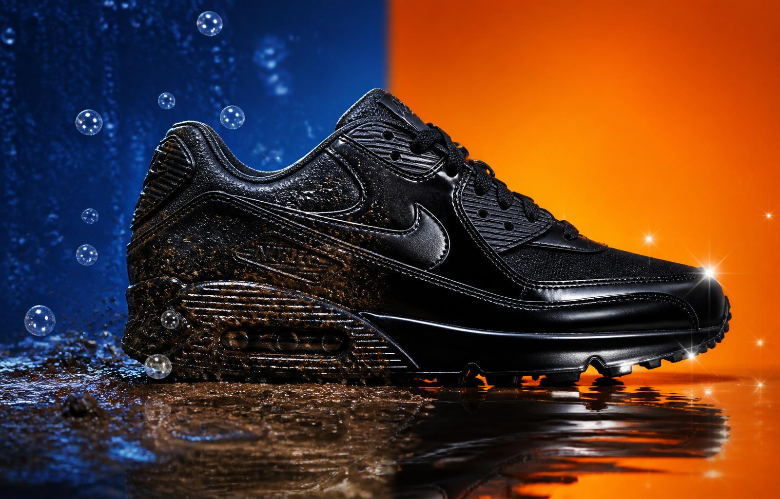 Sneaker avant-après nettoyage Mr. Clean